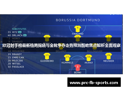 欧冠射手榜最新格局揭晓与金靴争夺走势预测前瞻焦点解析全面观察